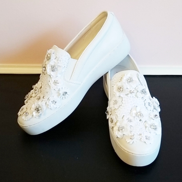 MICHAEL Michael Kors Shoes - MICHAEL Michael Kors white beaded slide-ons